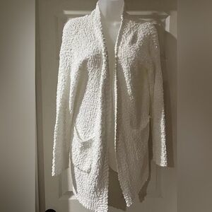 Listicle White Sweater Jacket with Pockets Size Small